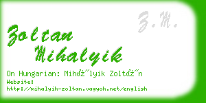 zoltan mihalyik business card